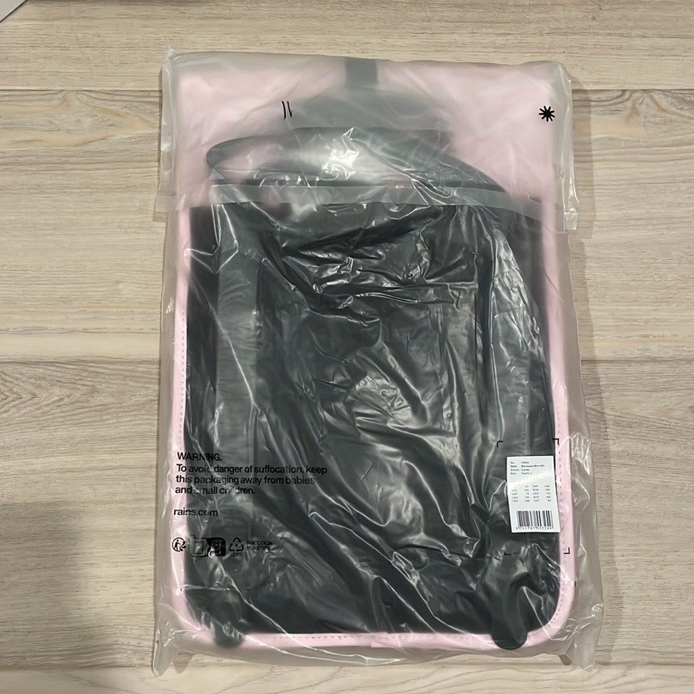 NWT Rains Backpack Mini W3 Candy Color (Light Pink) - Picture 4 of 5